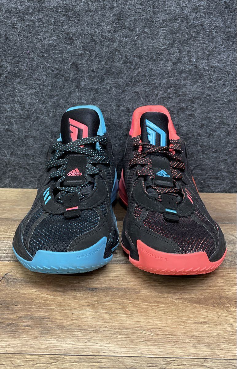 adidas Dame 7 Signal Cyan Bright Red Black Basketball Shoes Size 5