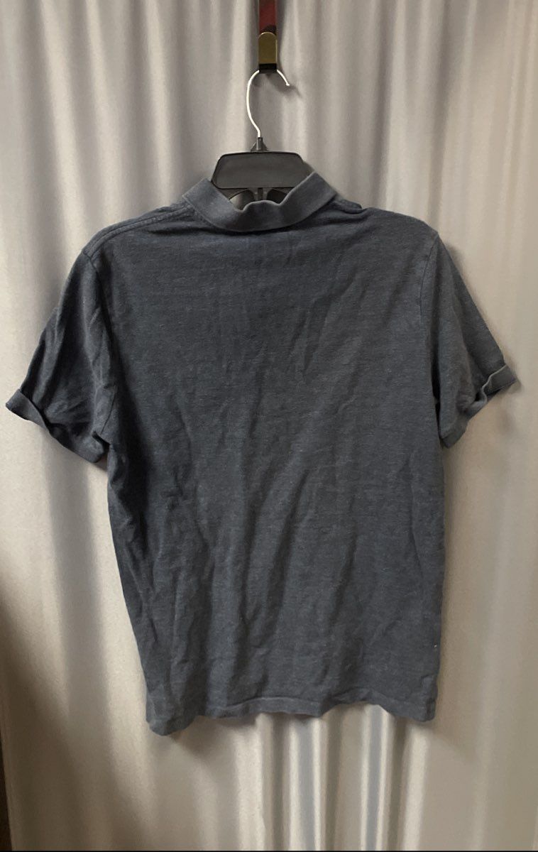 Polo Ralph Lauren Men's Navy Blue Heathered Cotton Short Sleeve Polo Shirt Sz M