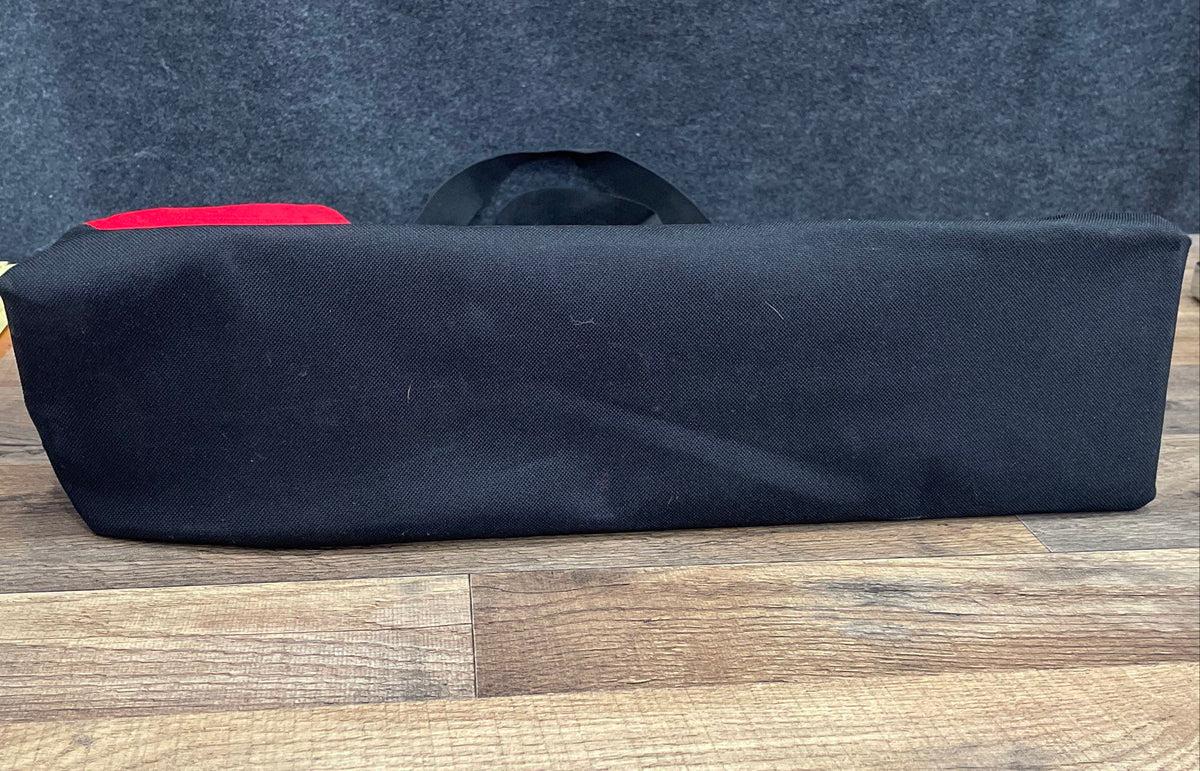 USMC United States Marine Corps General Dynamics Red Black Canvas Tote Bag 24"