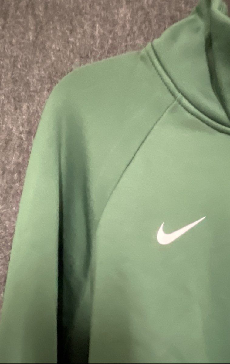 Nike Men's Therma-Fit 1/4 Zip Fleece Pullover Green Mock Neck Sz XL
