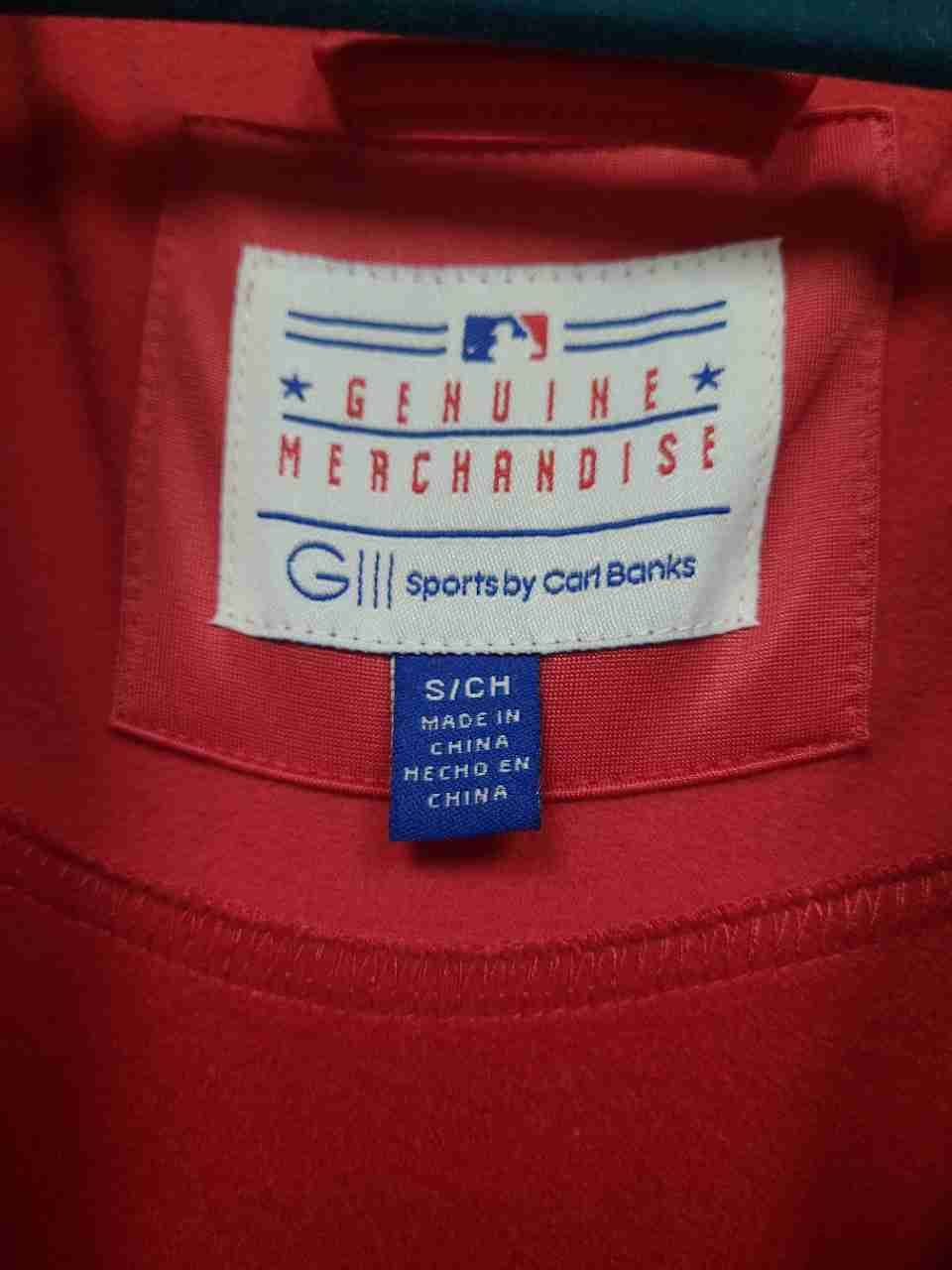 G-III Sports Washington Nationals MLB Textured Full-Zip Track Jacket Sz S