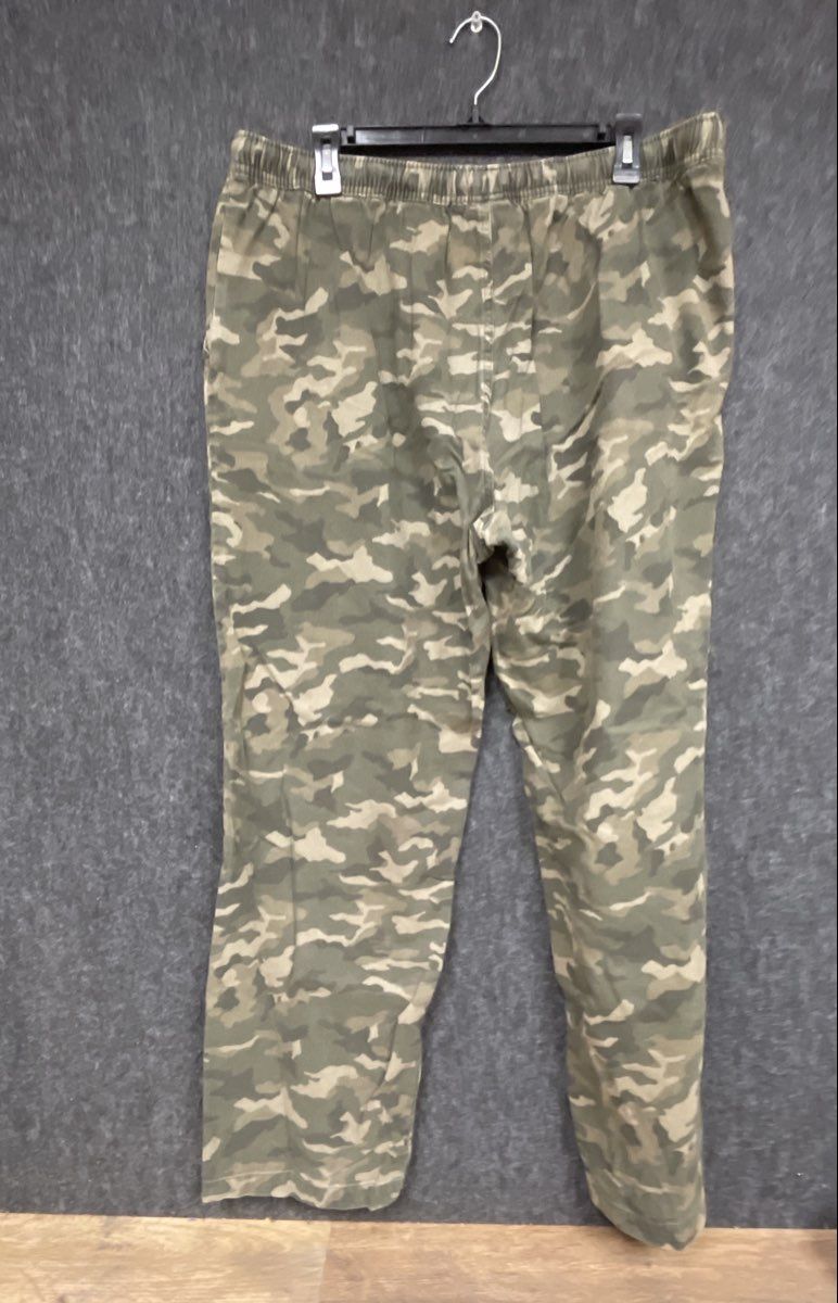 Eddie Bauer Men's Green Camouflage Drawstring Elastic Waist Lounge Pants Sz L