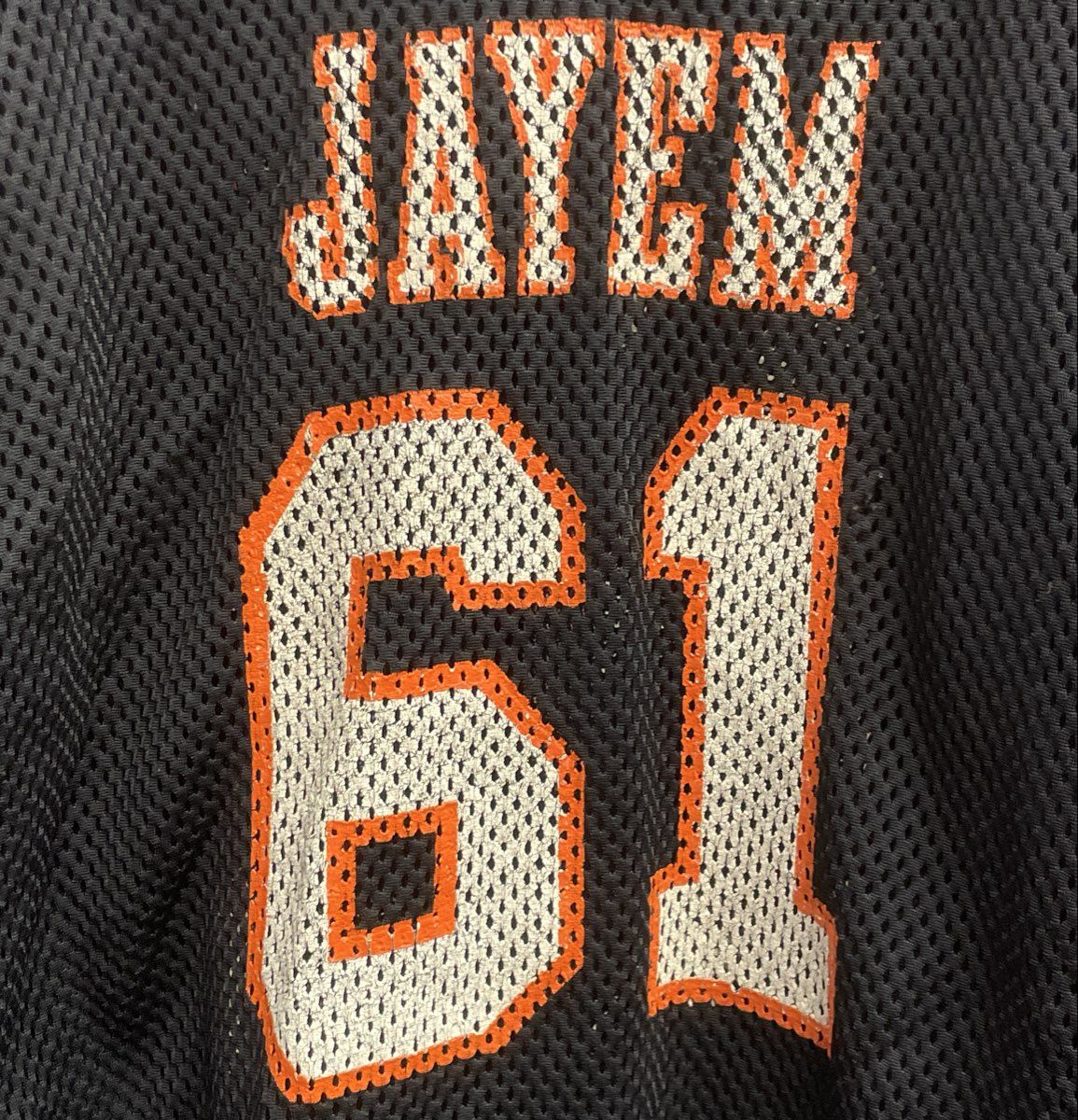 Vintage 80s Champion Athletic House Jayem #61 Football Jersey Made in USA Sz L