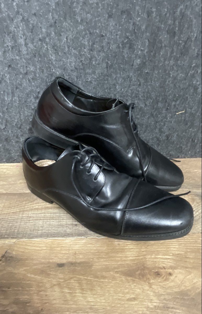 Apt. 9 Denver Black Cap Toe Derby Men's Dress Shoes Size 12 Wide