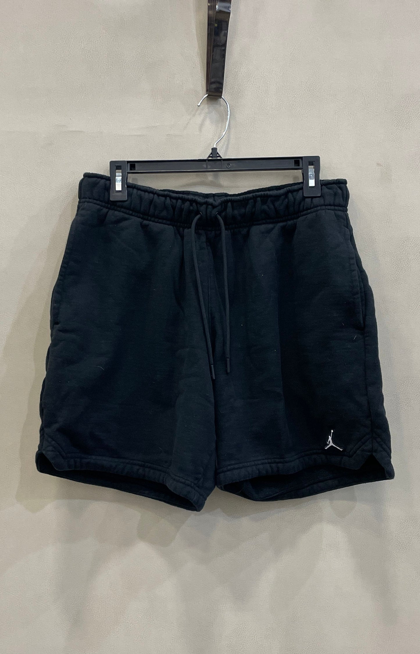Jordan Men's Black Fleece Shorts Jumpman Logo Drawstring Pockets Sz M
