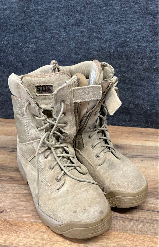 5.11 Tactical A.T.A.C. 2.0 8" Side Zip Tactical Boots Coyote Size 9