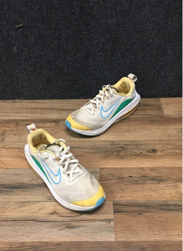 Nike Air Zoom Arcadia 2 White Blue Green Yellow Sneakers Youth Size 5Y