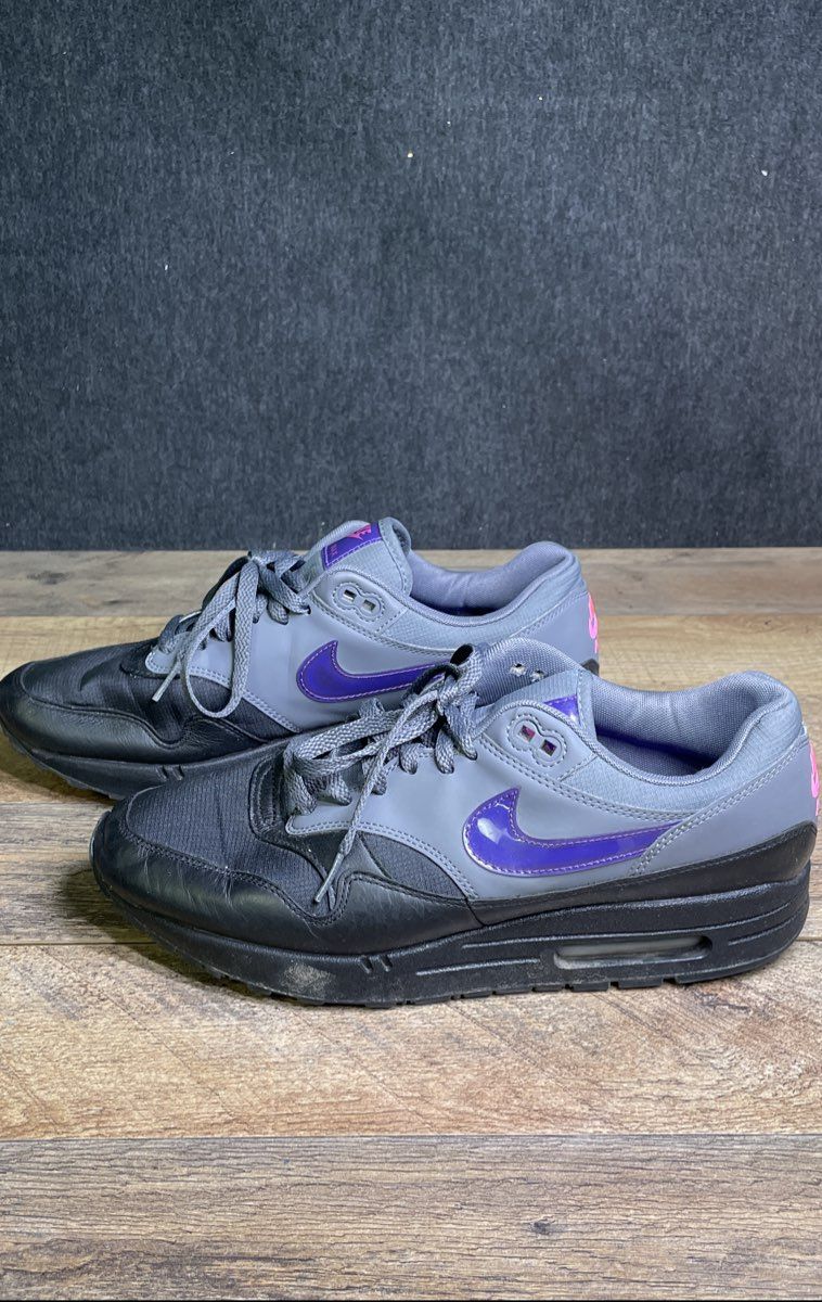 Nike Air Max 1 Fierce Purple Anthracite Pink Men's Sneakers AR1249-002 Size 9.5