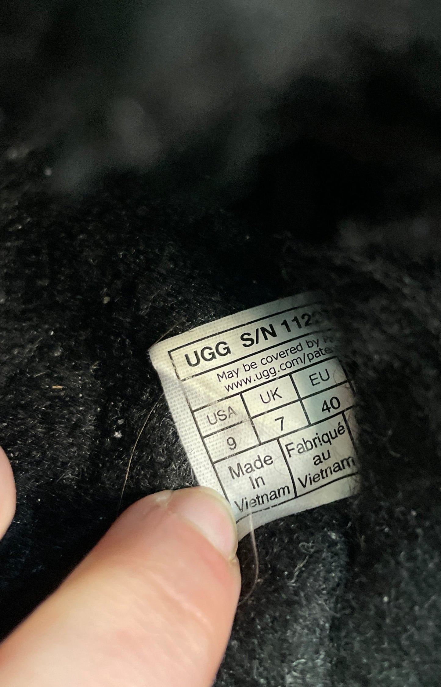 UGG Scuff Sis Black Sheepskin Suede Slippers Women's Size 9