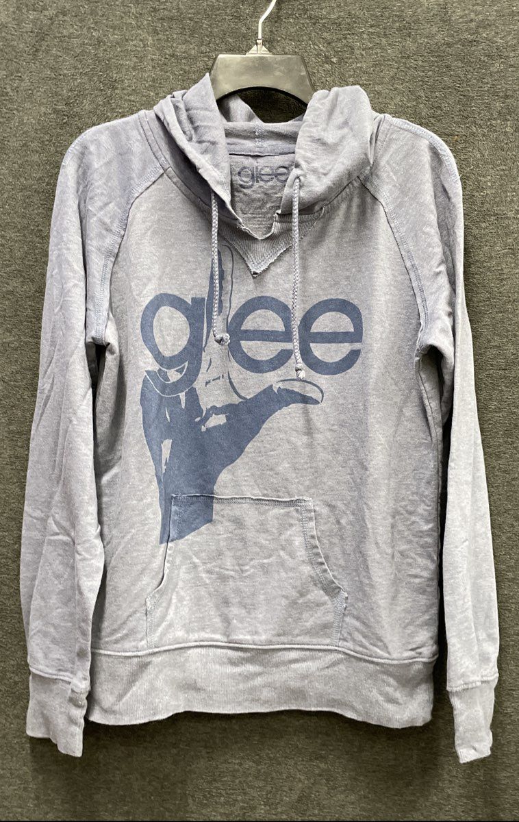 Glee Fox TV Show Women's Gray Graphic Hoodie Sweatshirt Loser Hand Sign Sz XL