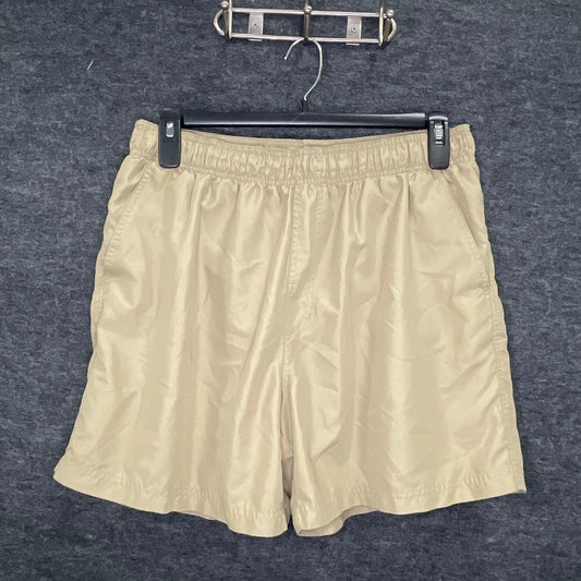 OP Men's Khaki Swim Trunks Elastic Waist Mesh Lined OM14301Y Sz L 36-38