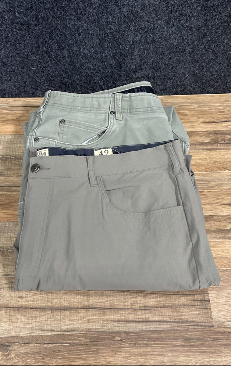 Red Head Men's Work Pants Lot of 2 Gray Olive Technical Utility 42x30