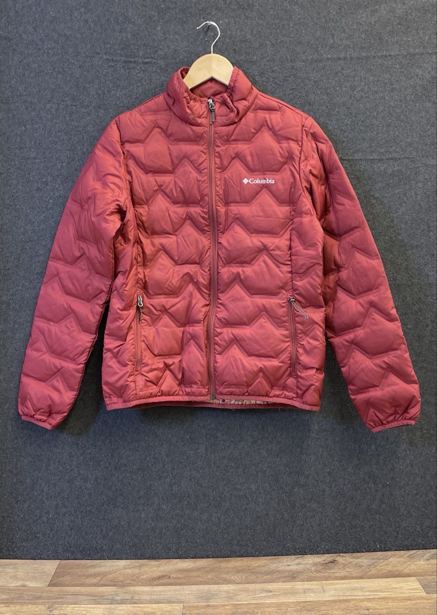 Columbia Men's Delta Ridge Down Puffer Jacket Red Omni-Heat Quilted Sz M