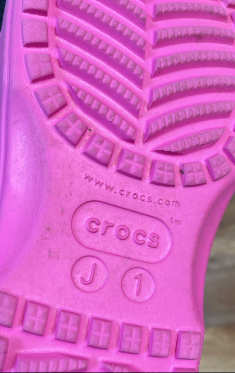 Crocs Pink Handle It Rain Boots Kids Junior Size 1