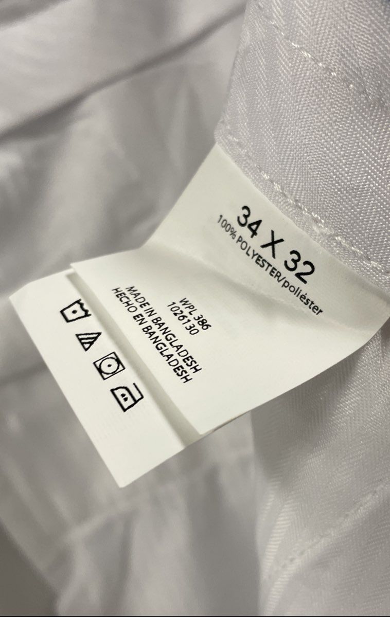 Haggar Men's White Cool 18 Performance Classic Fit Plain Front Pants NWT 34x32
