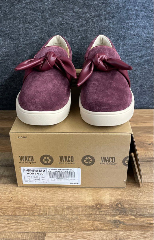 Waco Shoe Company Barbados Bow Slip-On Port Royale Sneakers Size 9 Wide DS NIB