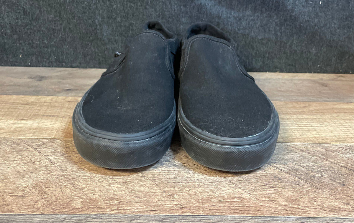 Vans Classic Slip-On Black Canvas Sneakers Women's Size 9