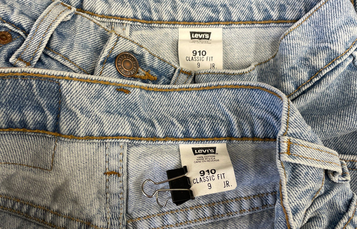 Vintage 90s Levi's Denim Shorts Lot of 2 High Rise Cutoff Cuffed 37910 37954
