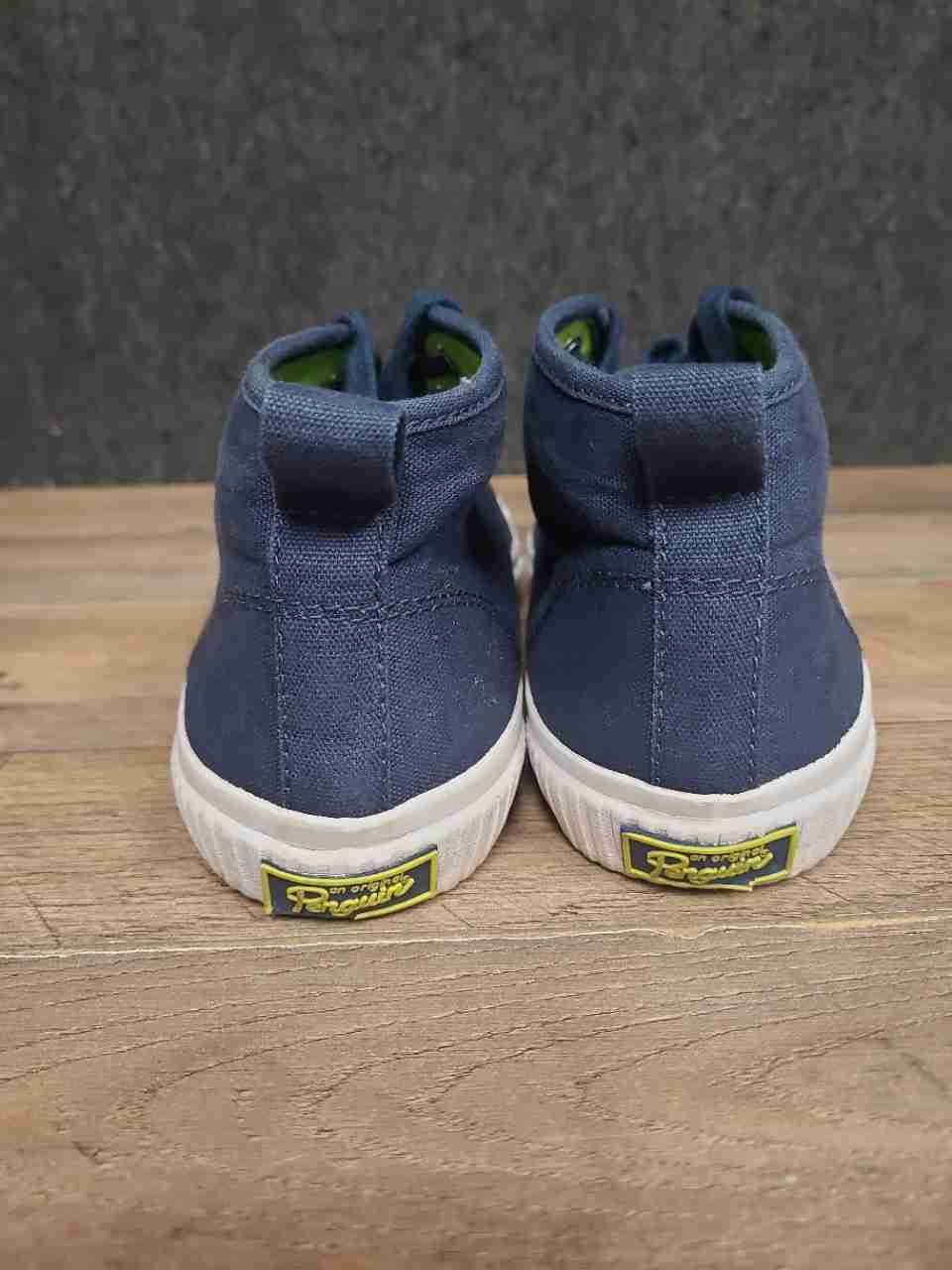 Original Penguin Sneakerish Navy Blue Canvas Mid Top Sneakers Size 8.5