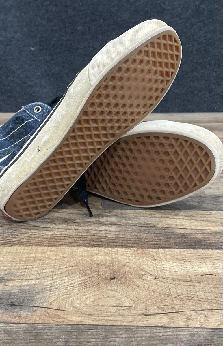 Vans Sk8-Hi Blue Denim High Top Sneakers Men's Size 8 Women's 9.5