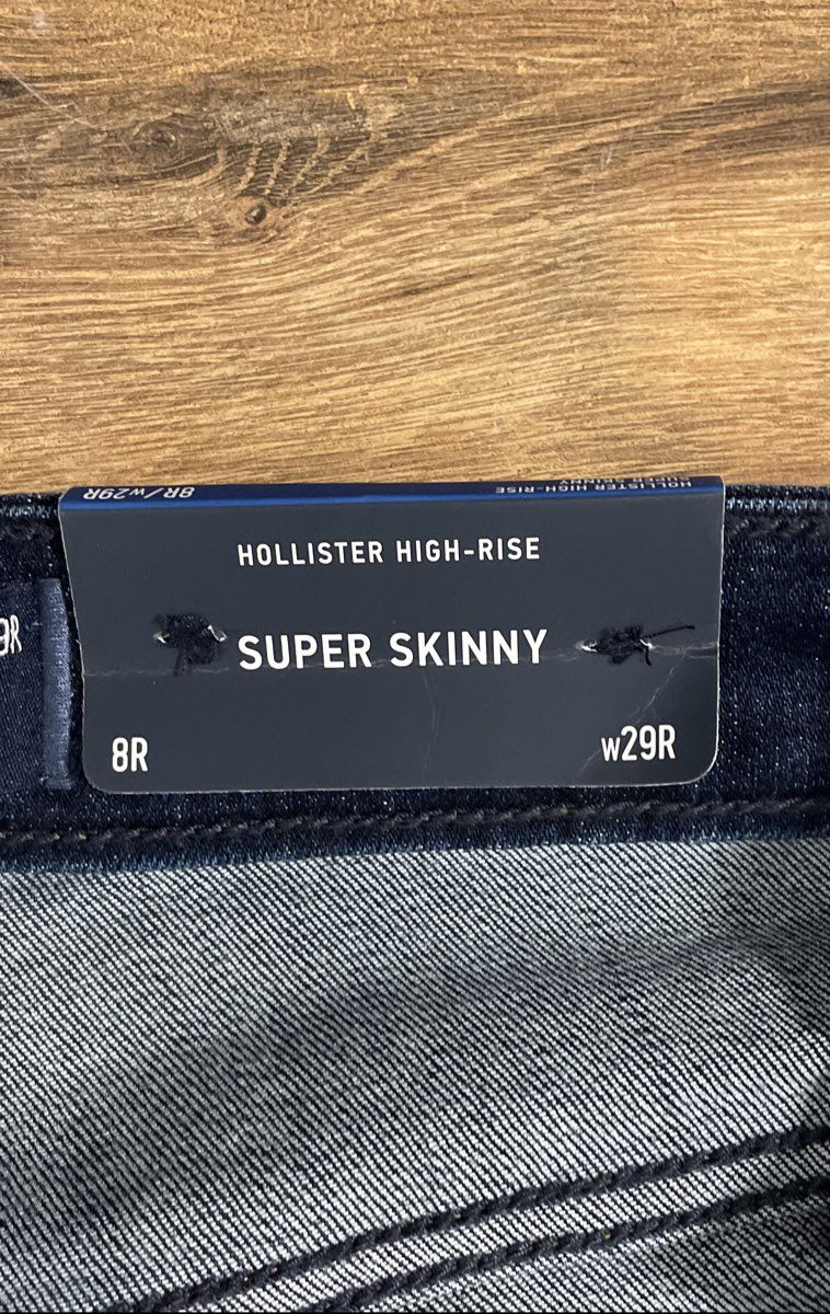 Hollister Women's Dark Blue High-Rise Super Skinny Jeans Soft Stretch Sz 8R NWT