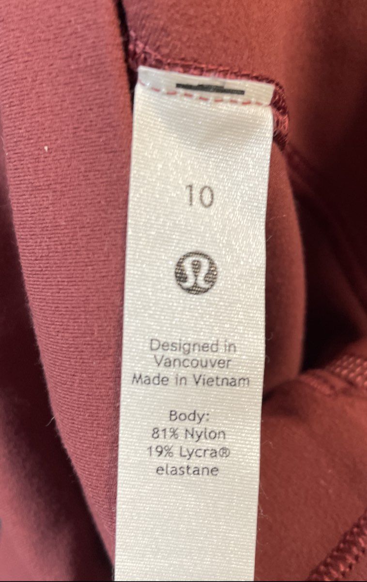 Lululemon Women's High-Rise Yoga Training Leggings Terracotta Rust Sz 10