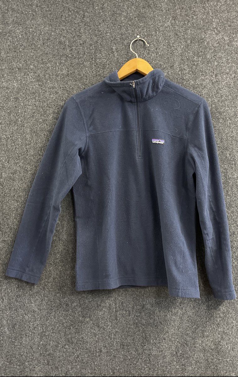 Patagonia Men's Micro D Quarter Zip Fleece Pullover Blue Size M