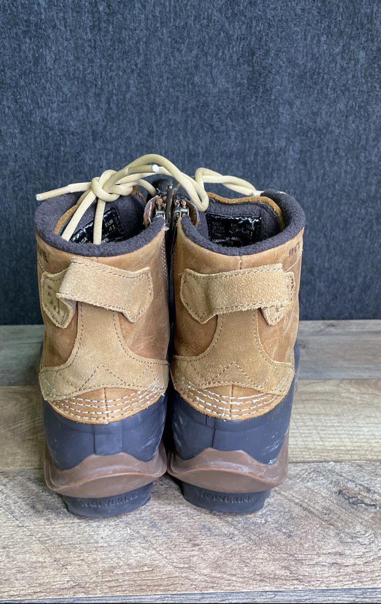 Wolverine Halle Water Resistant Leather Side Zip Duck Boots Brown Size 9.5M
