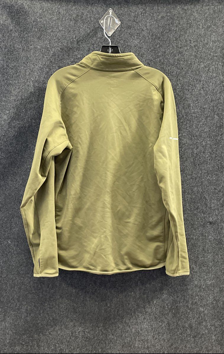 Nike Men's Green Dri-FIT Full Zip Running Training Jacket Thumbholes Sz L