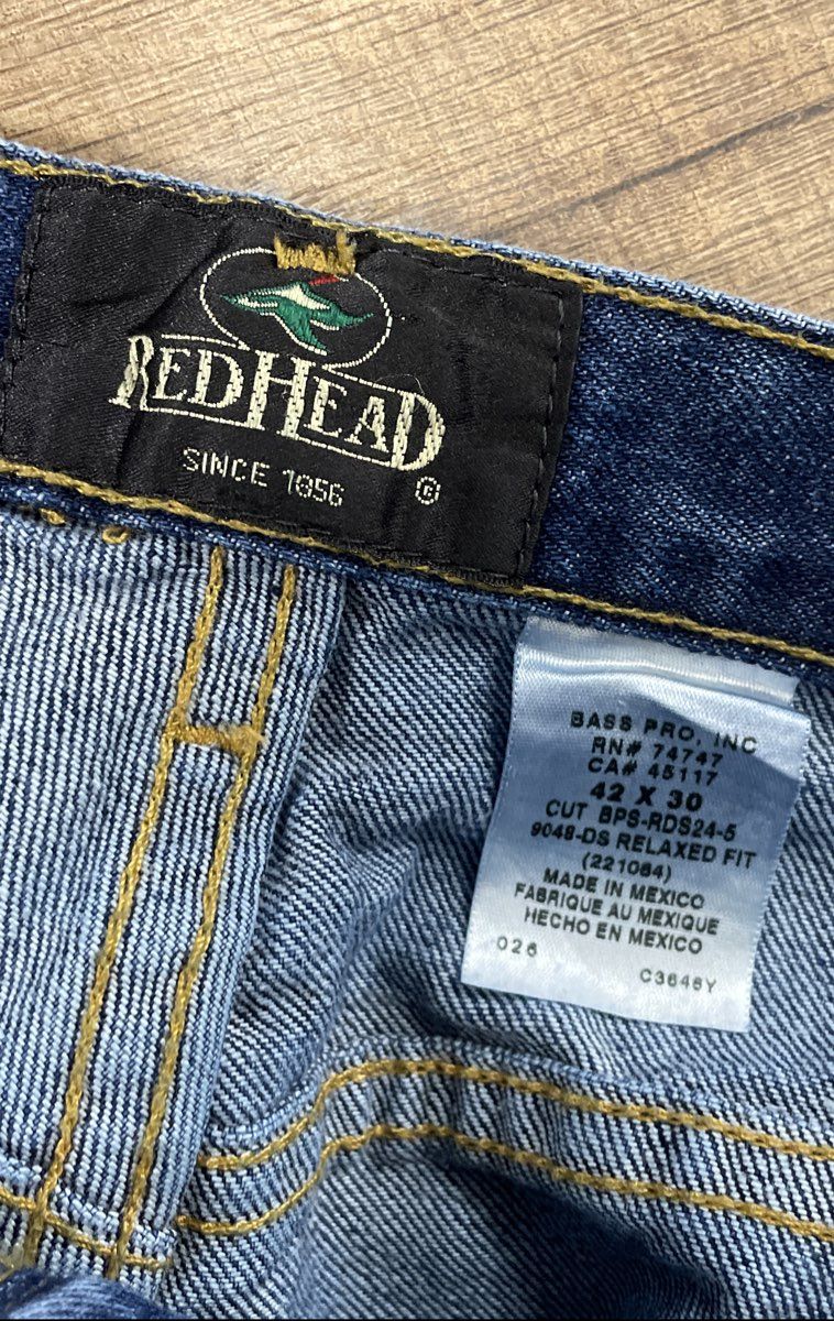 Red Head Men's Blue Relaxed Fit 5-Pocket Cotton Denim Jeans Sz 42x30