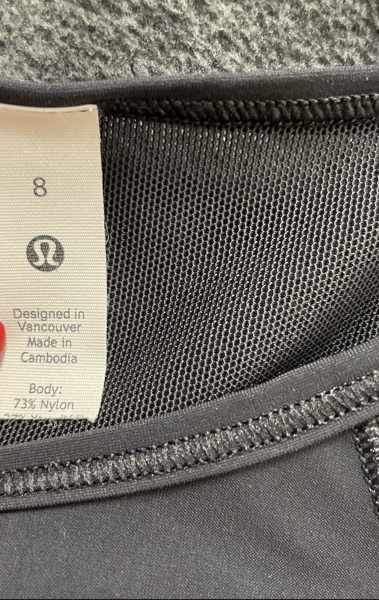 Lululemon Women's Black Sculpt Tank Top Mesh Panels Keyhole Back Athletic Sz 8