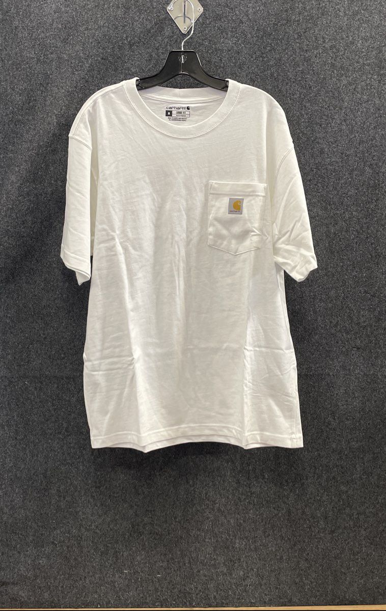 Carhartt Men's K87 Loose Fit Short Sleeve Pocket T-Shirt White Sz M