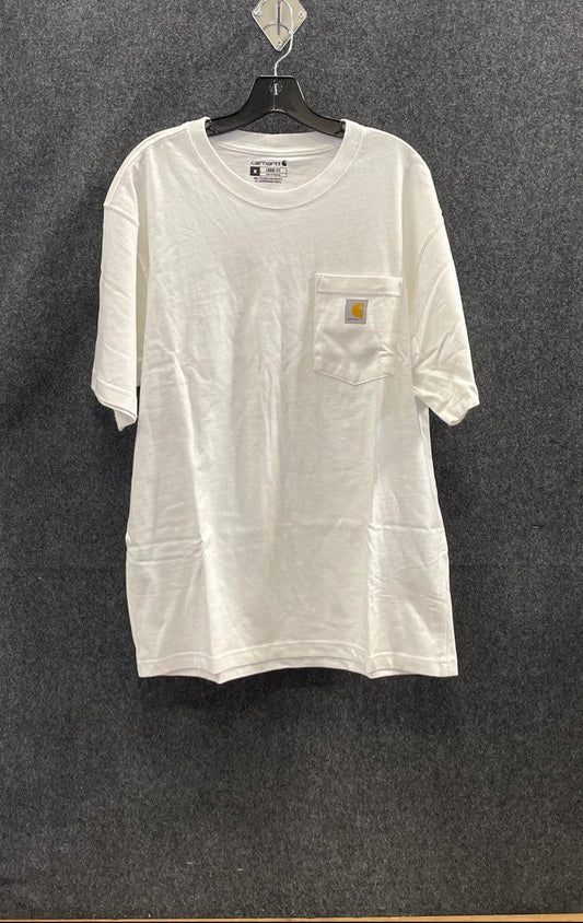 Carhartt Men's K87 Loose Fit Short Sleeve Pocket T-Shirt White Sz M