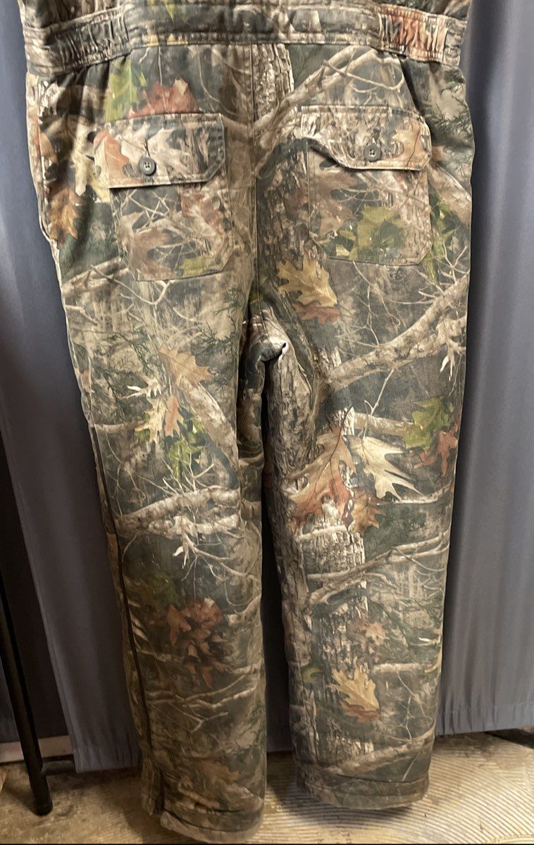 Redhead Men's Silent Hide Insulated Camo Hunting Overalls Bibs True Timber Sz M