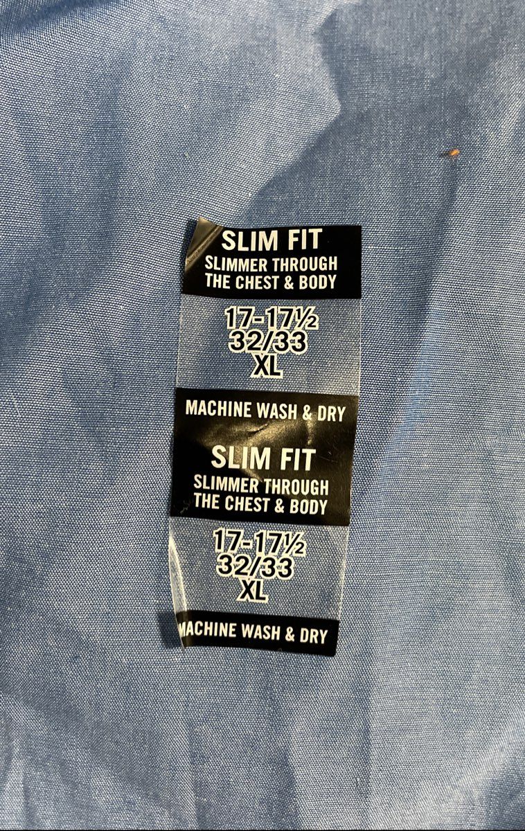 Lot of 2 Unlisted Men's Dress Shirts Blue Cream Slim Regular Fit Sz XL NWT