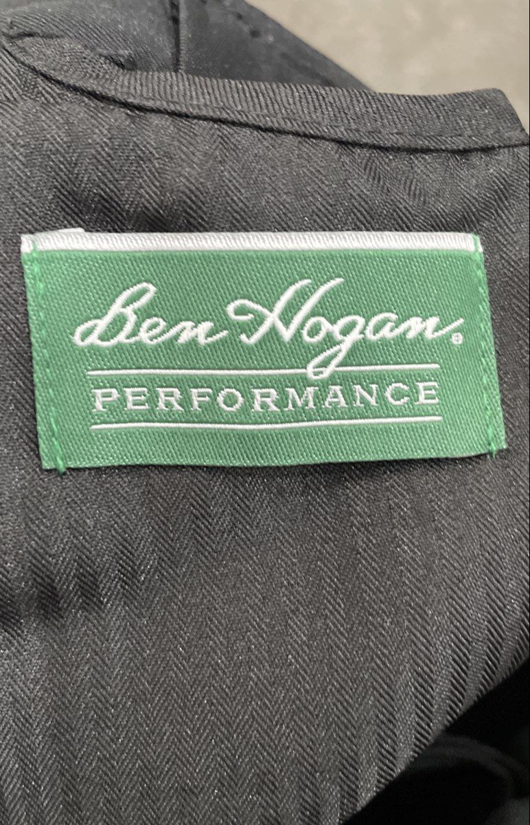 Ben Hogan Men's Black Performance Dress Pants Flat Front Straight Leg Sz 34x30