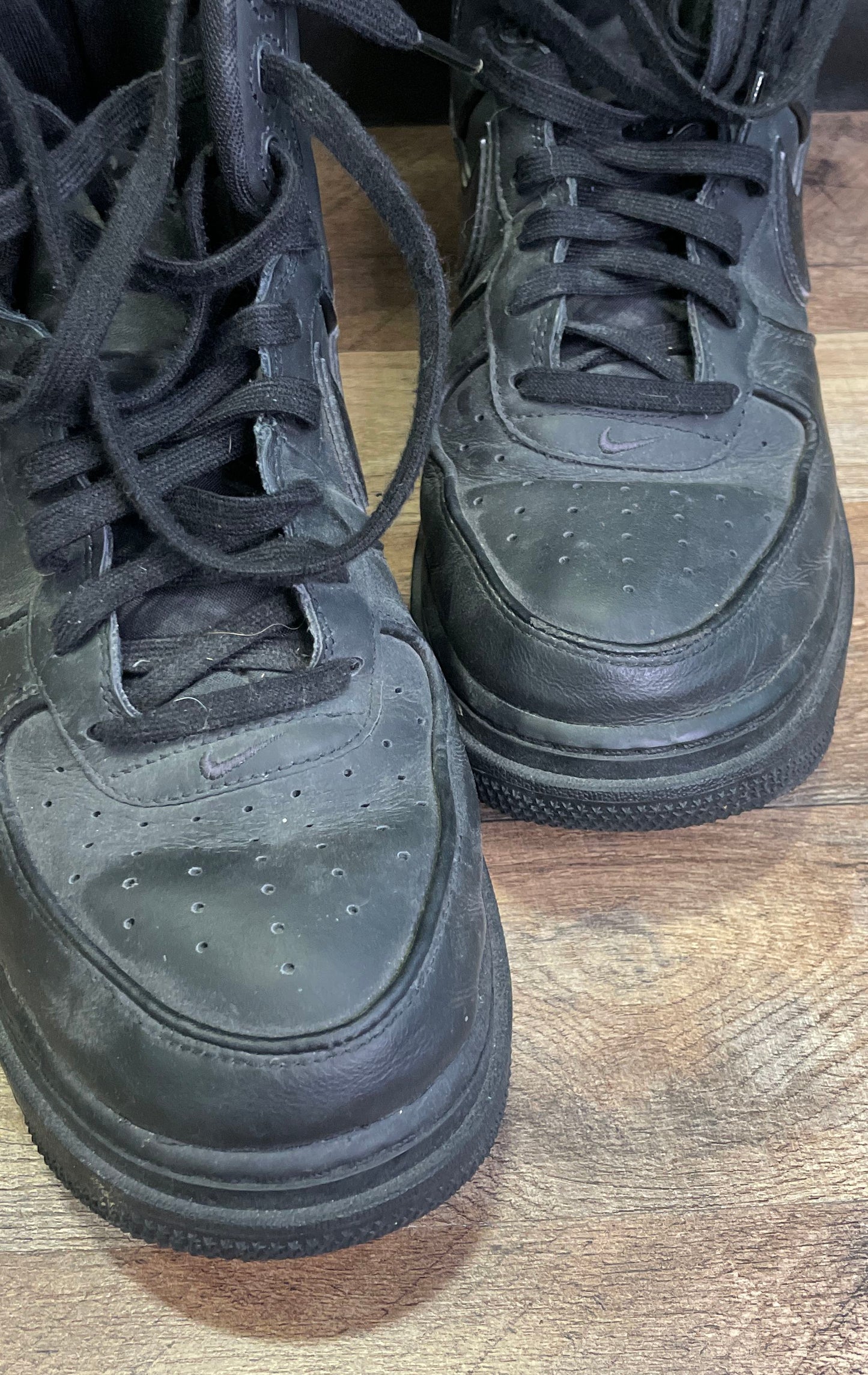 Nike Lunar Force 1 Duckboot High Triple Black Sneaker Boots Size 10