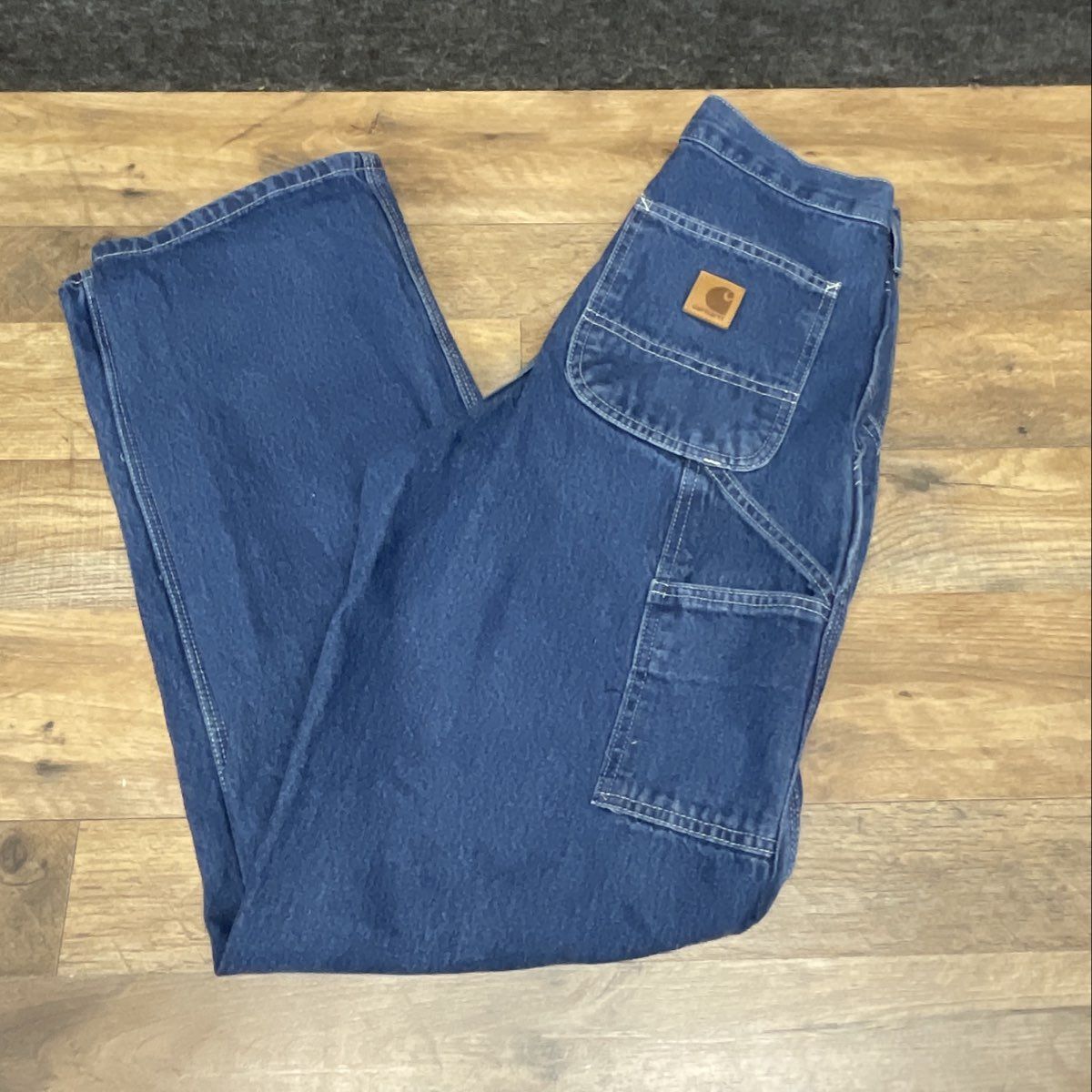 Carhartt Men's B13 Loose Fit Carpenter Dungaree Jeans Dark Stone Blue Sz 28x32