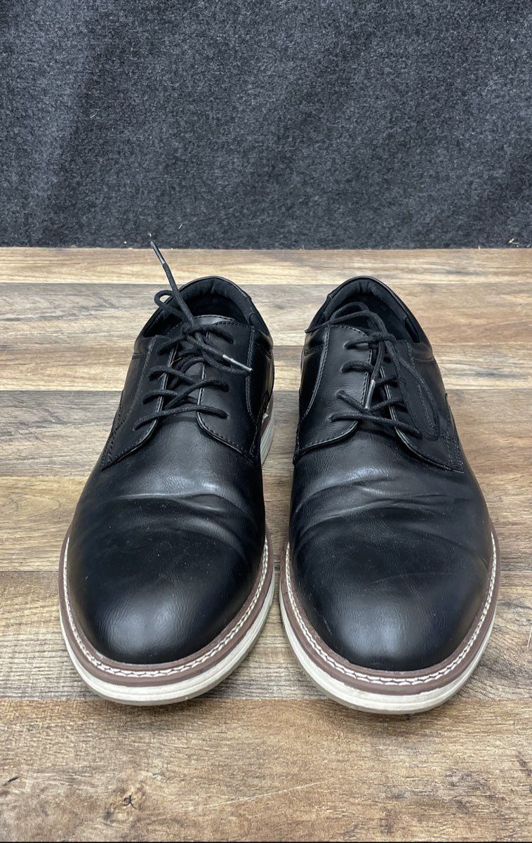 Vostey Men's Casual Dress Oxfords Black White Hybrid Lifestyle Shoes