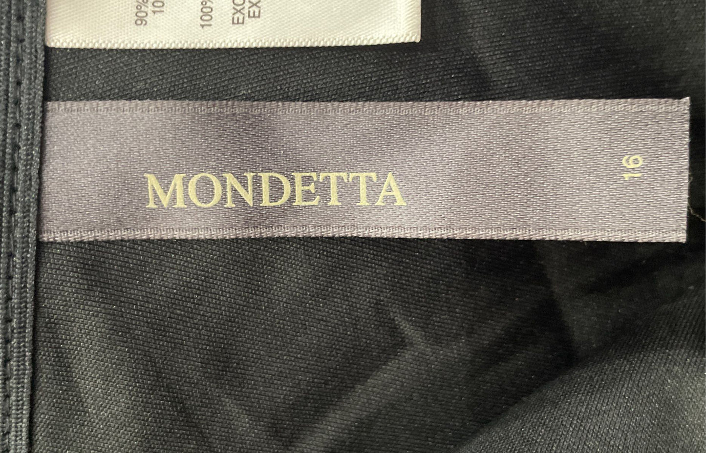 Mondetta Women's Black Lined Tailored Pants High-Rise Stretch Recycled NWT Sz 16