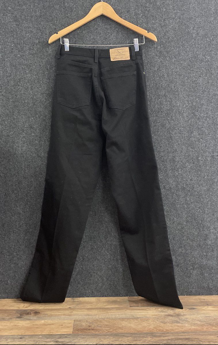 Vintage 90s Eddie Bauer Women's Black High Rise Tapered Leg Jeans Sz 6 Tall