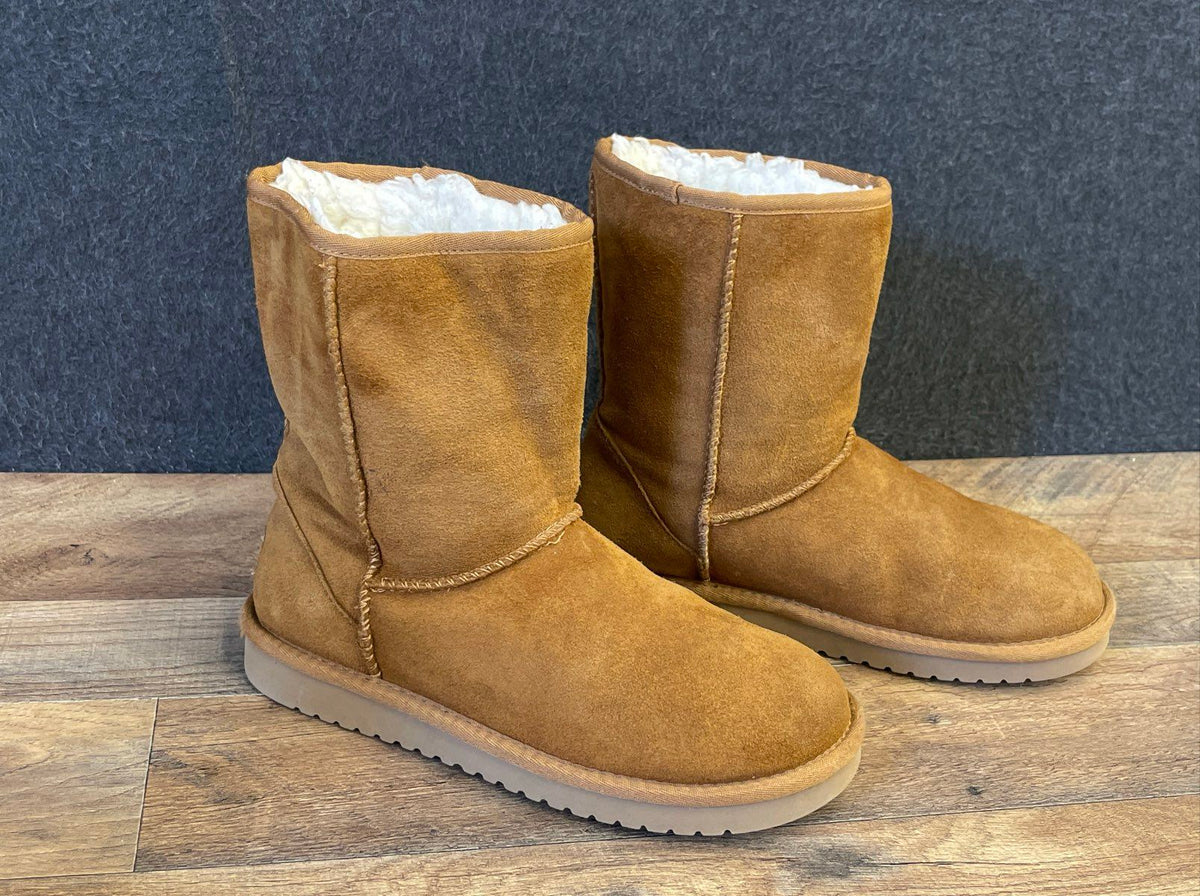 Koolaburra By UGG Koola Short Suede Boots Chestnut Tan Women's Size 7