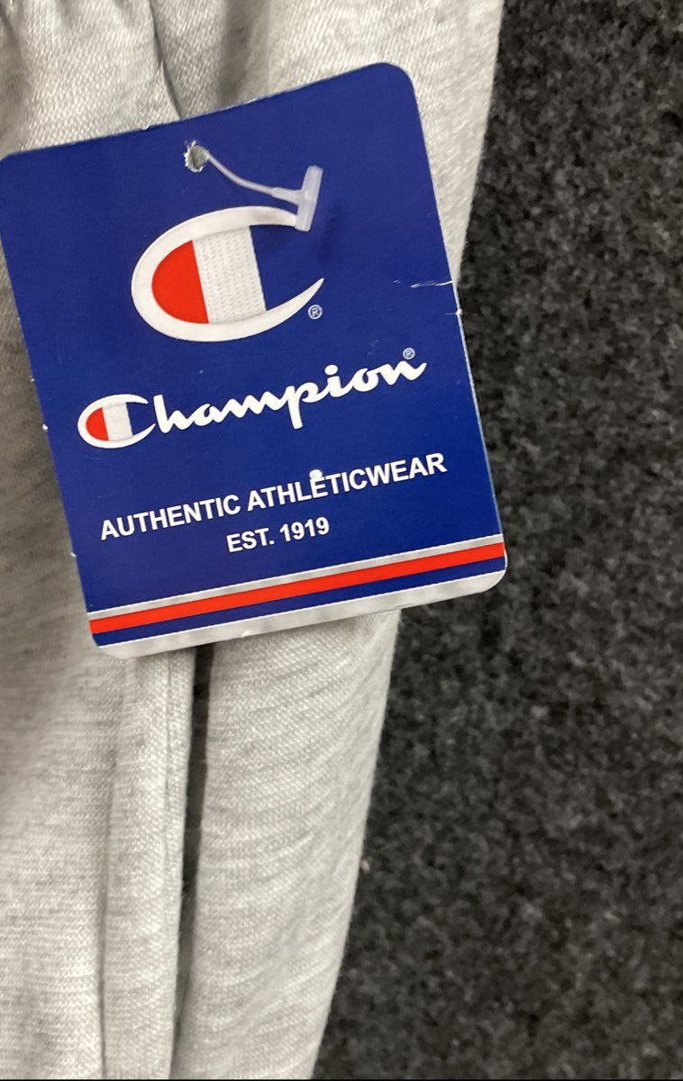 Champion Men's Heather Gray Cargo Sweatpants Fleece Lined Drawstring NWT Sz XL