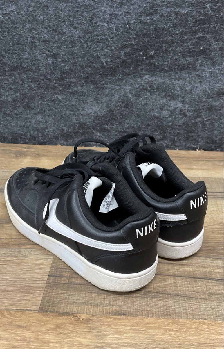 Nike Court Vision Low Black White Women's Sneakers Size 8.5