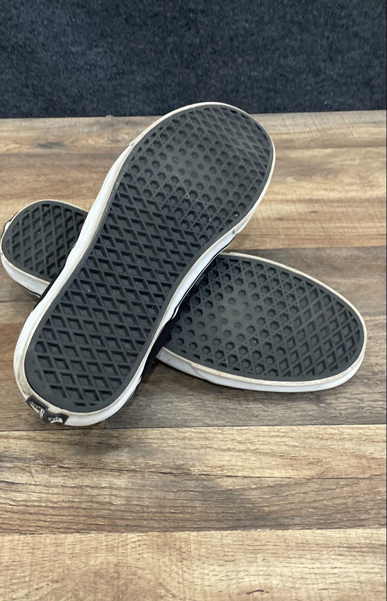 Vans Classic Slip-On Tonal Black Checkerboard Canvas Shoes Men's Size 14