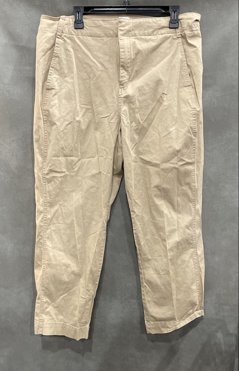 A New Day Women's Tan Khaki Stretch Cotton Lyocell Blend Chino Pants Size 16