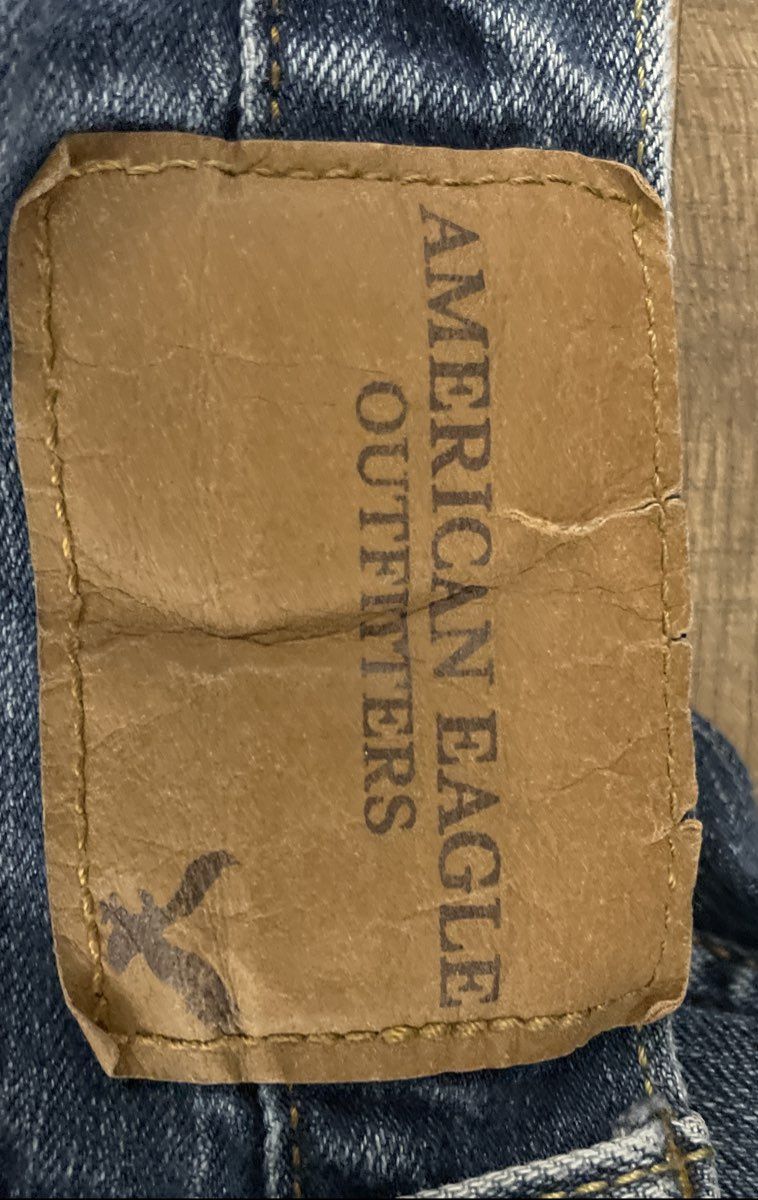 American Eagle Men's Skinny Jeans Light Wash Distressed Denim Sz 29x30
