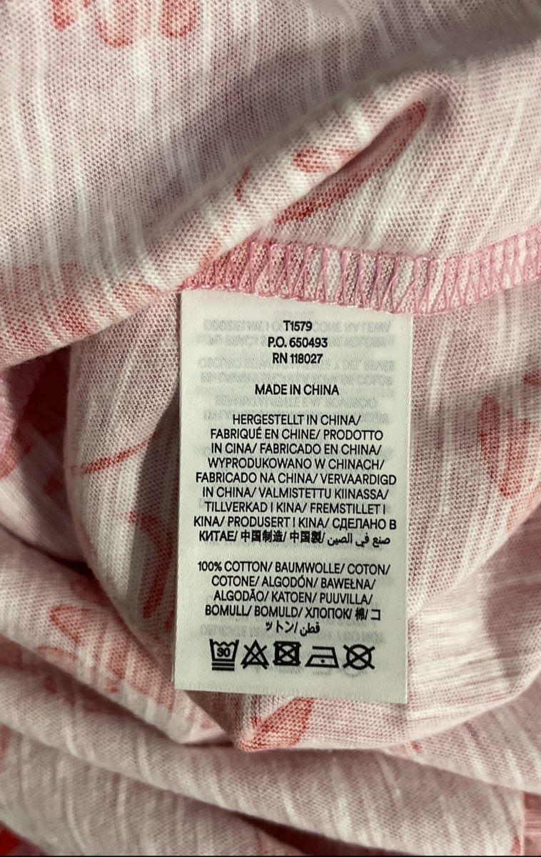 Boden Women's Pink Red Lobster Print Slub Cotton Cap Sleeve T-shirt NWT Sz S