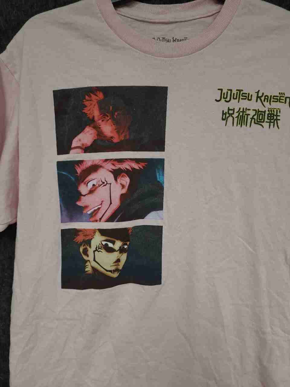 Jujutsu Kaisen Ryomen Sukuna Anime Graphic T-Shirt Crunchyroll Pink Sz M