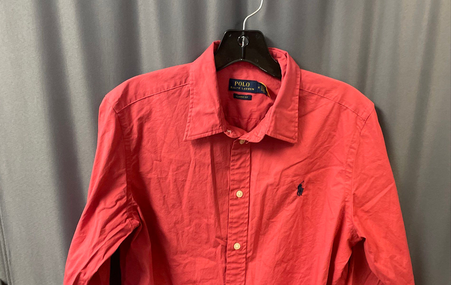 Polo Ralph Lauren Boys Red Classic Fit Stretch Oxford Button Down Shirt Size 12